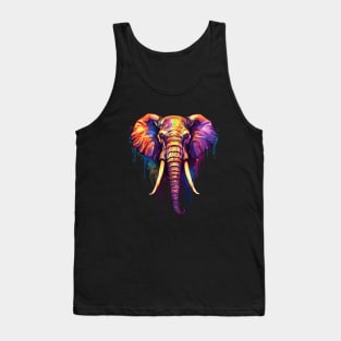 Elephant, Gentle Giant in Vibrant Color Tank Top